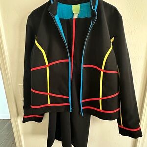 Citrine Black Jacket with Vibrant Trim